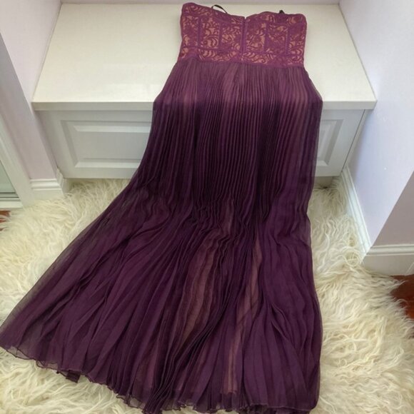 Tadashi Shoji Evening Dress Chiffon Lace - Picture 10 of 13